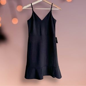 Express Black Ruffle Hem Dress NWT